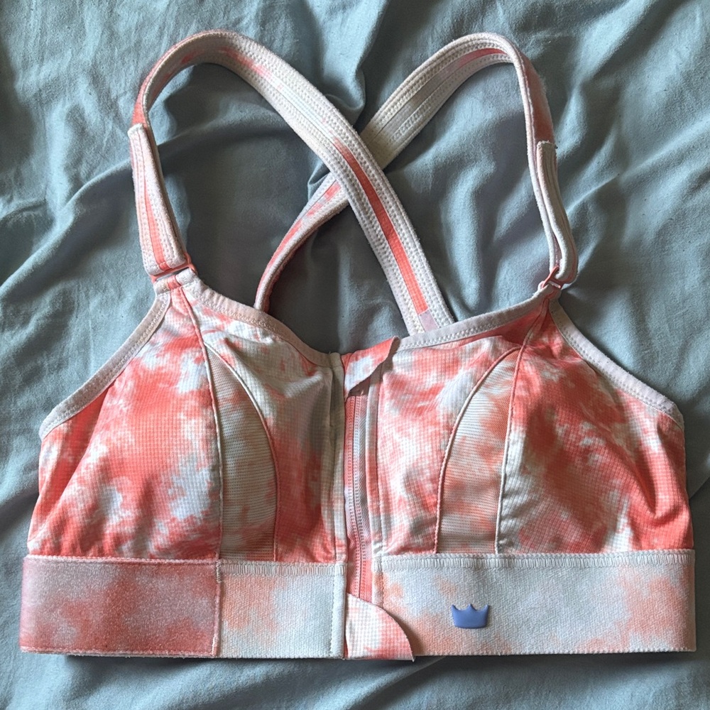 SHEFIT Coral Tie-Dye High Impact Sports Bra